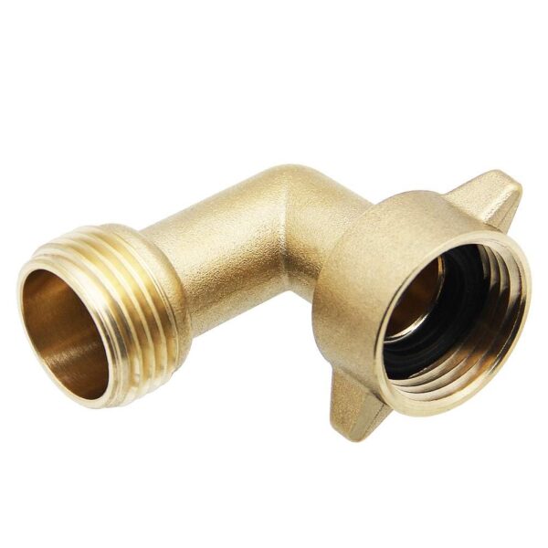 Metal elbows for pipes Garden Hose Elbow Connector 90 Degree Brass Hose Elbow(2pcs) 3/4" Heavy Duty Hose Adapter with 2 O-rings Brass Garden Hose Elbow Solid Brass Adapter
