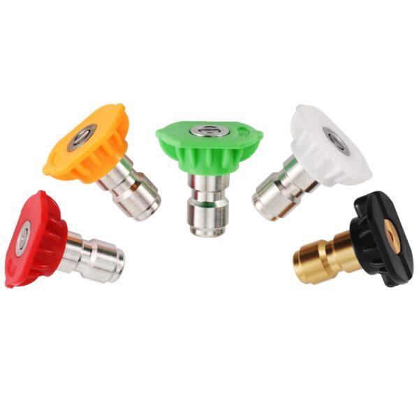 Pressure Washer Nozzle Tips for 1/4'' Quick Connect, 5Pack Multiple Degrees Pressure Washer Spray Nozzle, Soap Nozzle & Rinse Nozzle 2.5GPM